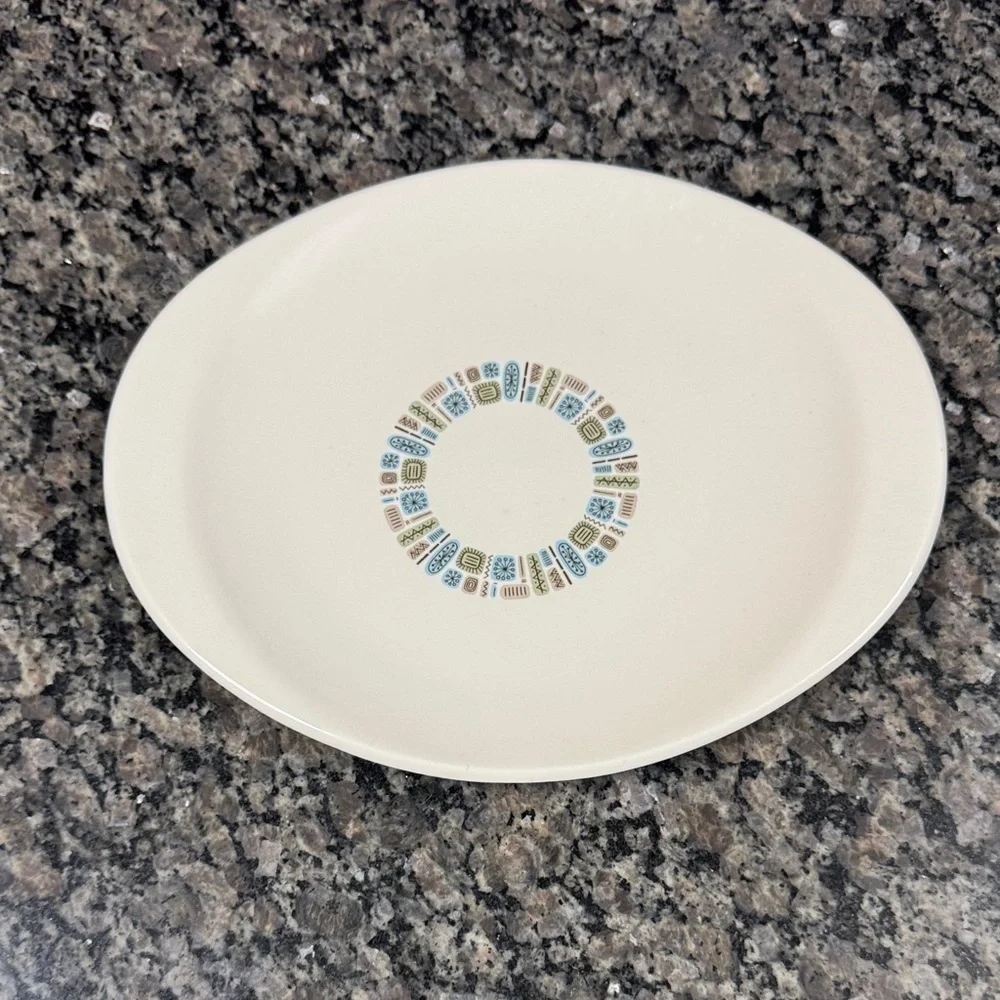 Canonsburg Pottery mid century modern Temporama automic 12” platter